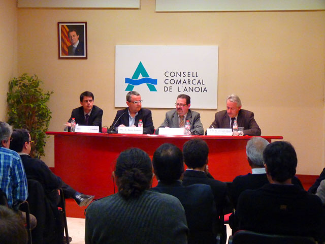 Els vicepresidents de la Diputació Ferran Civil i Josep Llobet visiten el Consell Comarcal de l’Anoia