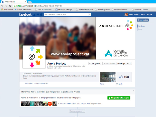 Anoiaproject obre un perfil 2.0 per fer arribar les oportunitats de formació i ocupació a la comarca