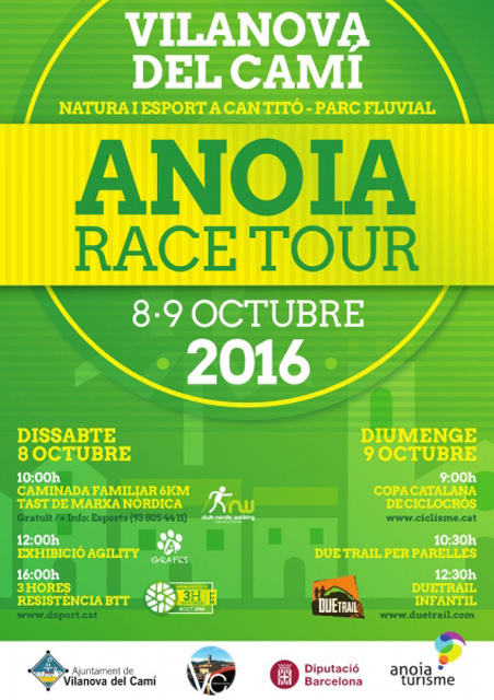 L’Anoia Race Tour combinarà oci, esport i natura al Parc Fluvial de Vilanova