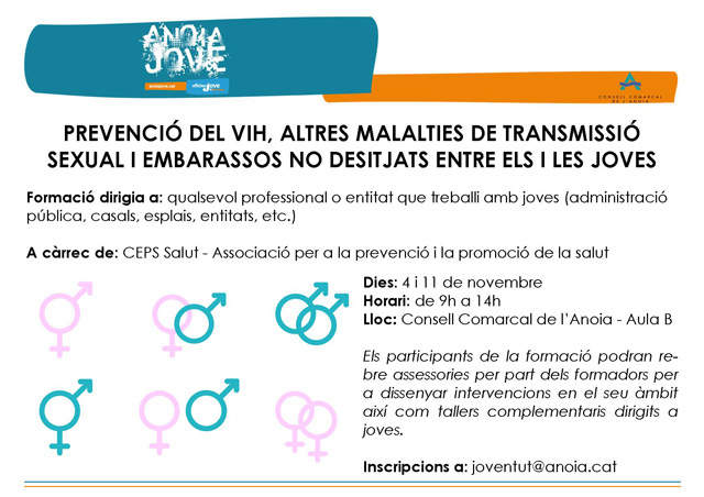 El Consell Comarcal inicia un programa en prevenció del VIH/Sida, altres malalties de transmissió sexual i embarassos no desitjats de l’àmbit extraescolar